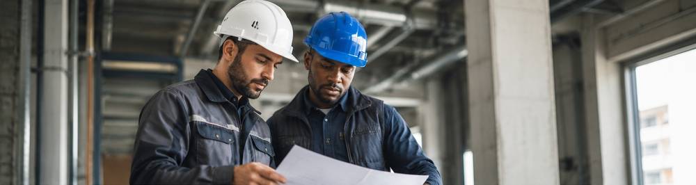 Artisans sur un chantier